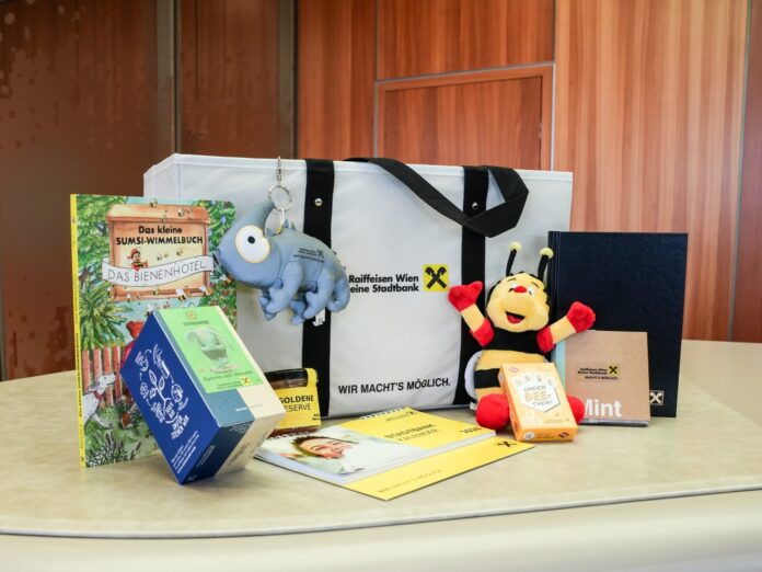 Geschenke zum Weltspartag der Raiffeisenbank Wien