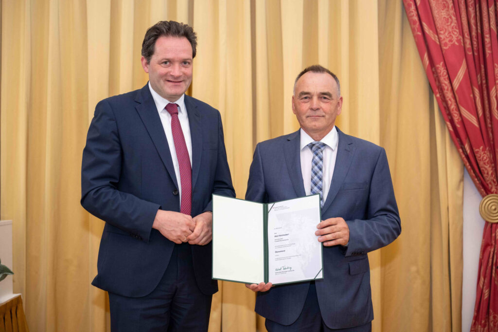 Bundesminister Norbert Totschnig und Ökonomierat Alois Fleischanderl