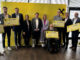 Dietmar Kerschbaum (Resonanzraum), Florian Rammesmayer (Caritas), Vorstandsdirektor Matthias Trost, Alexandra Rieger (Resonanzraum), Generaldirektor Rudolf Könighofer und Stellvertreterin Eva Fugger, Manfred Seifert (ÖZIV Burgenland), Harald Jankovits (Sterntalerhof), Vorstandsdirektor Rudolf Suttner, Nikolaus Scharmer (Burgenländisches Hilfswerk) und Werner Krusbersky (Kinderdorf Pöttsching)
