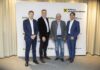 Georg Messner, Vorstandsdirektor der Raiffeisen Landesbank Kärnten, Maximillian Krause, Rechtsanwalt und Partner von JONES DAY, Vertreter der BayWa, Hans Paul Unterweger, Obmann genossenschaftlicher Beirat Kärnten und Gert Spanz, Vorstandsdirektor der Raiffeisen Landesbank Kärnten