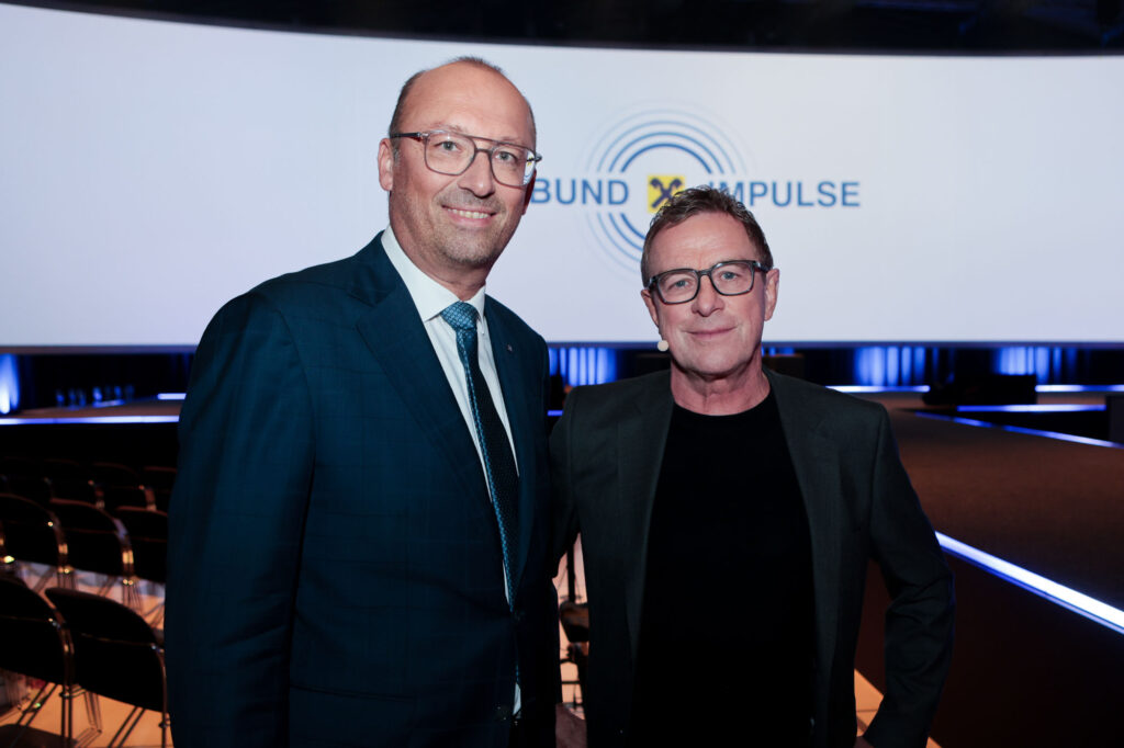 Generaldirektor Reinhard Schwendtbauer und ÖFB-Teamtrainer Ralf Rangnick