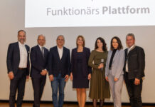 Peter Weissl, Thomas Hofer, Ernst Rammel, Margit Waldauer, Moderatorin Sandra Suppan, Daniela Monschein und Verbandsobmann Franz Titschenbacher