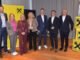 Zusammenarbeit als Schlüsselfaktor Die Vorstände der RLB Burgenland, Matthias Trost, Eva Fugger und Rudolf Suttner (2. von rechts), mit Carina Weidinger, Daniela Uhlik-Kliemstein, Hans-Christian Vallant und Alexander Schmidecker