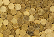 Jeder sechste Haushalt ohne Ersparnisse Viele 20-Cent-Münzen als Symbolbild für Sparen