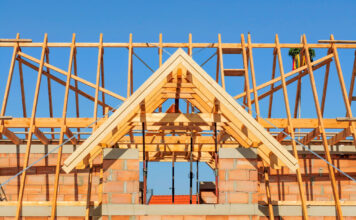 Dachstuhl eines Einfamilienhauses