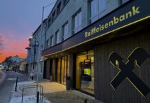 Die neue Bankstelle der Raiffeisen-Regionalbank Gänserndorf von außen