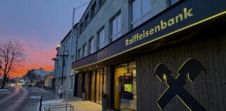 Die neue Bankstelle der Raiffeisen-Regionalbank Gänserndorf von außen