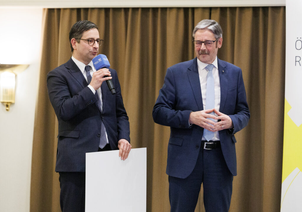 Johannes Rehulka und Erwin Hameseder bei der ÖRV-Informationstagung 2026