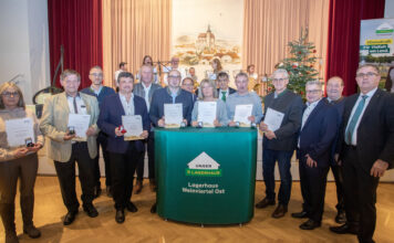 Geehrte Mitarbeitenden aus dem Lagerhaus Weinviertel Ost