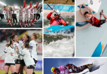 Fotocollage von Raiffeisen-Sportlern