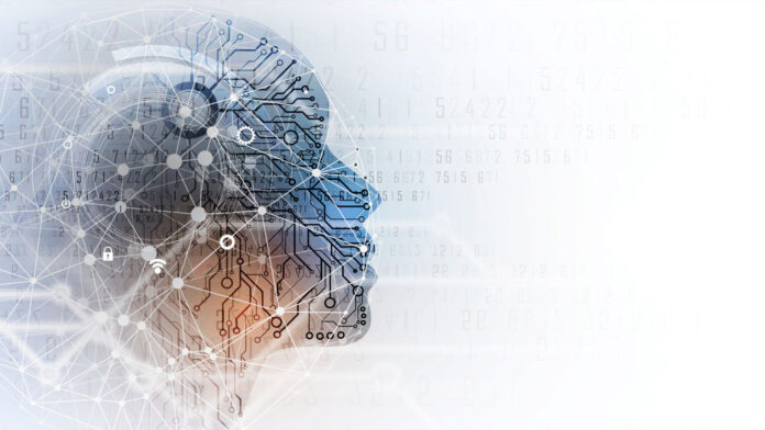 Symbolbild für KI / Künstliche Intelligenz: Digitaler Kopf