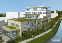 Visualisierung neues Gebäude Raiffeisenbank Grieskirchen