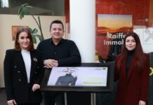 Gruppenbild von Sophie Kühnel, Marcel Feller und Beatrice Sarközi