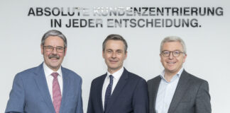 Gruppenbild von Erwin Hameseder, Martin Hauer und Michael Höllerer