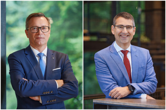 Collage von Porträts von Heinz Konrad und Manfred Quehenberger