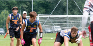 Spieler der Klosterneuburg Indians in Action