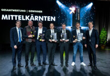 Strahlende Gesichter: Die Raiffeisenbank Mittelkärnten holte sich zum zweiten Mal in Folge den Gesamtsieg.