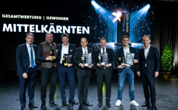 Strahlende Gesichter: Die Raiffeisenbank Mittelkärnten holte sich zum zweiten Mal in Folge den Gesamtsieg.