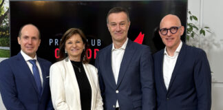 Die Führungsriege des Bausparkassenverbandes Österreich: Marcus Kapun (start:Bausparkasse), Susanne Riess-Hahn (Wüstenrot Bausparkasse), Christian Vallant (Raiffeisen Bausparkasse) und Andreas Kaim (s Bausparkasse)