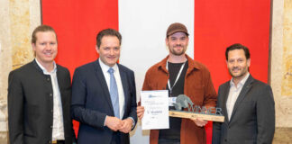 AIL-Geschäftsführer Georg Sladek, Bundesminister Norbert Totschnig, Leander Hessner (CEO Decameal) und RWA-Vorstandsdirektor Christoph Metzker