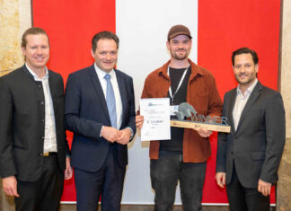 AIL-Geschäftsführer Georg Sladek, Bundesminister Norbert Totschnig, Leander Hessner (CEO Decameal) und RWA-Vorstandsdirektor Christoph Metzker