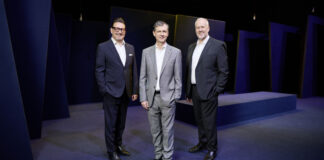 Das Vorstandstrio der RLB Vorarlberg, Manfred Miglar, Michael Alge und Thomas Nussbaumer