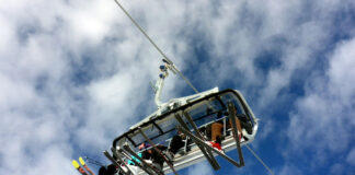 Sessellift von unten