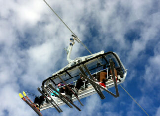 Sessellift von unten