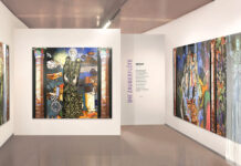 Blick in die Ausstellung „Magie des Schönen, Warlamis – Mozart“