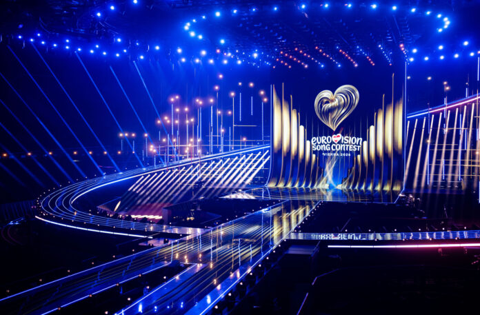 Blick auf die ESC-Bühne in Wien 2026