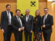 RLB-Vorstand Matthias Trost, Generaldirektor Rudolf Könighofer, AR-Vorsitzender Erwin Tinhof, GD-Stellvertreterin Eva Fugger und Vorstand Rudolf Suttner