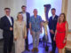 RLB-Burgenland-Vorstandsdirektor Rudolf Suttner, Generaldirektor-Stv. Eva Fugger, Vorstandsdirektor Matthias Trost, Künstler Daniel Bucur, Regionalleiter Neusiedl René Heissig und Leiterin Retail & Private Banking Christina Locsmandy bei der Eröffnung der Vernissage