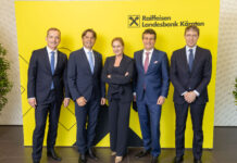 Blickten auf eine positive Entwicklung zurück: Manfred Wilhelmer, Gert Spanz, Uta Kogler-Maier, Gerhard Oswald und Georg Messner