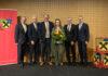 Raiffeisenverband Tirol: „Die Menschen brauchen einen Anker“ Obmann Hermann Kuenz, Verbandsdirektor Alexander Büchel, Obmann-Stv. Othmar Schober, Doris Haidlen-Birnbaumer (Funktionärinnen-Beirat), Obmann-Stv. Martin Lorenz und Verbandsdirektor Edwin Grubert