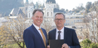 Hansjörg Brunner (Präsident SKV) und Heinz Konrad (Generaldirektor RVS)