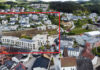 Entwicklung mit Weitblick Drohnenfoto vom Weitblick-Areal mit Markierung
