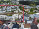Entwicklung mit Weitblick Drohnenfoto vom Weitblick-Areal mit Markierung