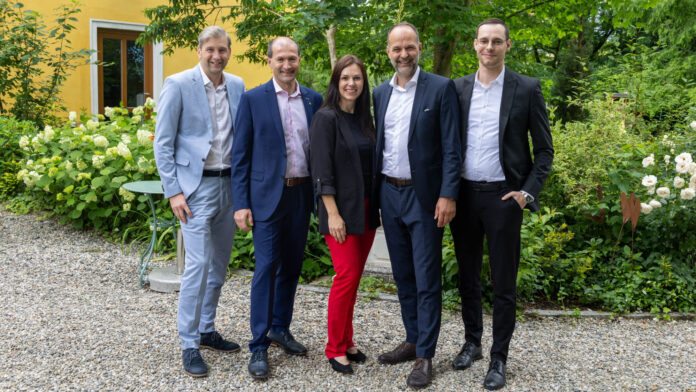 Michael Pacher (Leiter Abteilung Bildung, Personal und Consulting), Robert Liebminger (Vorsitzender Geschäftsleiter-Vereinigung Steiermark), Impulsreferentin Monika Fuchs, Verbandsdirektor Peter Weissl und Patrick Lampl (Teamleiter Bildung)