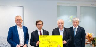 Adolf Lehner (Vorsitzender des Stiftungsvorstandes der AVZ Privatstiftung), Michael Stampfer, Michael Häupl (Präsident WWTF) und Johann Strobl