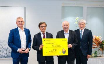 RBI-Förderung mit Doppelwirkung Adolf Lehner (Vorsitzender des Stiftungsvorstandes der AVZ Privatstiftung), Michael Stampfer, Michael Häupl (Präsident WWTF) und Johann Strobl