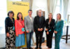 Raiffeisen-Funktionärinnen Sabine Sternig und Angela Pacher, Gerhard Oswald, AR-Vorsitzender der RLB Kärnten, Markus Hengstschläger, RLB-Vorstandsdirektorin Uta Kogler-Maier und Marion Jester, Leiterin Kommunikation und Marketing bei der RLB Kärnten