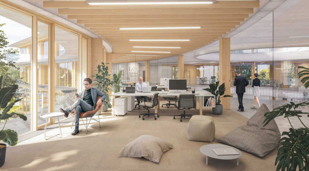 Rendering vom inneren der neuen Bank