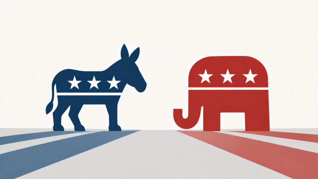 Symbolbild Midterms US Wahlen, Esel und Elefant