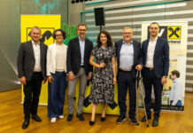 Verbandsobmann Franz Titschenbacher, Barbara Hammerl (Stadtlabor Graz), Christoph Schäfer (Carso Invest), Moderatorin Sandra Suppan, Dieter Leitner (ZT Datenforum) und Patrick Lampl (Teamleiter Bildung RV Steiermark)