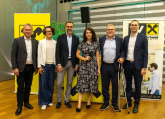 Verbandsobmann Franz Titschenbacher, Barbara Hammerl (Stadtlabor Graz), Christoph Schäfer (Carso Invest), Moderatorin Sandra Suppan, Dieter Leitner (ZT Datenforum) und Patrick Lampl (Teamleiter Bildung RV Steiermark)