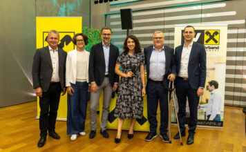 Verbandsobmann Franz Titschenbacher, Barbara Hammerl (Stadtlabor Graz), Christoph Schäfer (Carso Invest), Moderatorin Sandra Suppan, Dieter Leitner (ZT Datenforum) und Patrick Lampl (Teamleiter Bildung RV Steiermark)