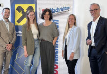 Manuel Mayr-Riedler (RBR Eferding), Lisa Schedlberger (Wimmer Medien) Barbara Posch-Weber (RBR Eferding), Eva Campestrini, OÖ-Nachrichten und Christian Schönhuber (RBR Eferding)