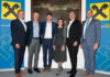 Winfried Schönberger, Markus Mitteregger, Valentin Hofstätter, RB-Kleinmünchen/Linz-Vorständin Michaela Anzinger, Hubert Zajicek und Horst Berghammer (Leiter Private Banking der RB Kleinmünchen/Linz) sorgten für einen informativen Abend im Schloss Hohenbrunn.